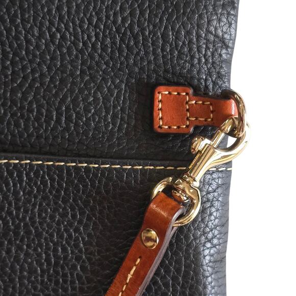 Dooney & Bourke Black Pebble Grain Leather Foldover Zip Crossbody - Picture 5 of 14